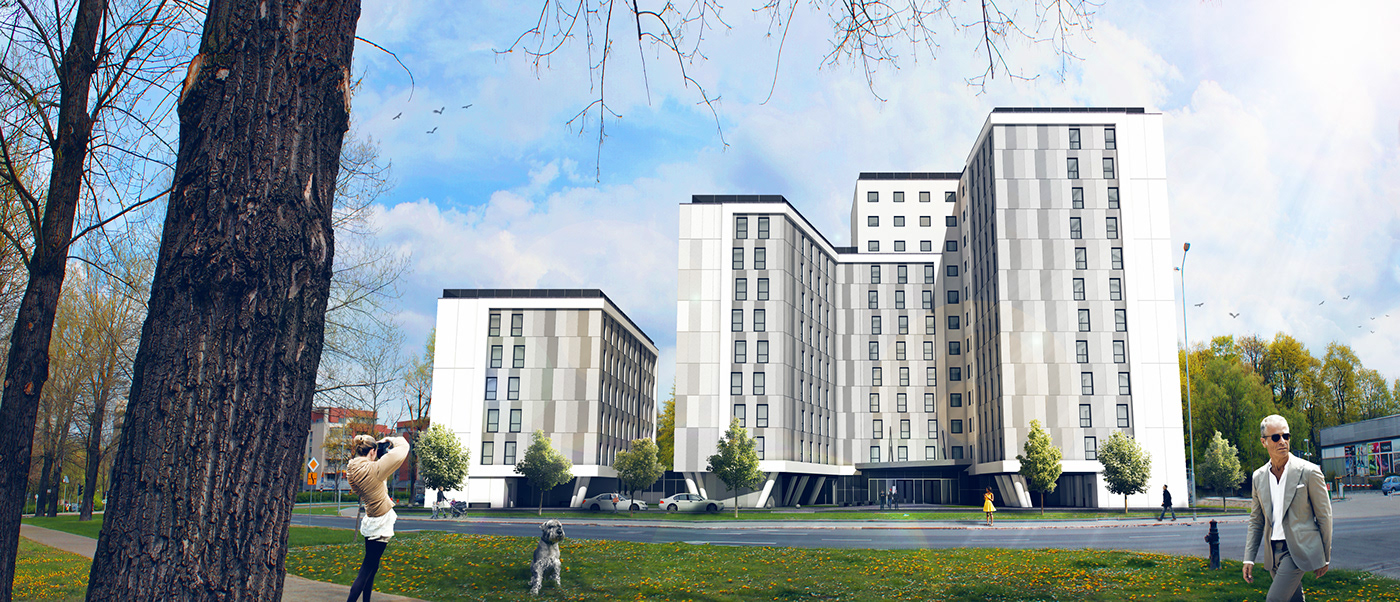 architecture student housing poznan architectural visualization archvis