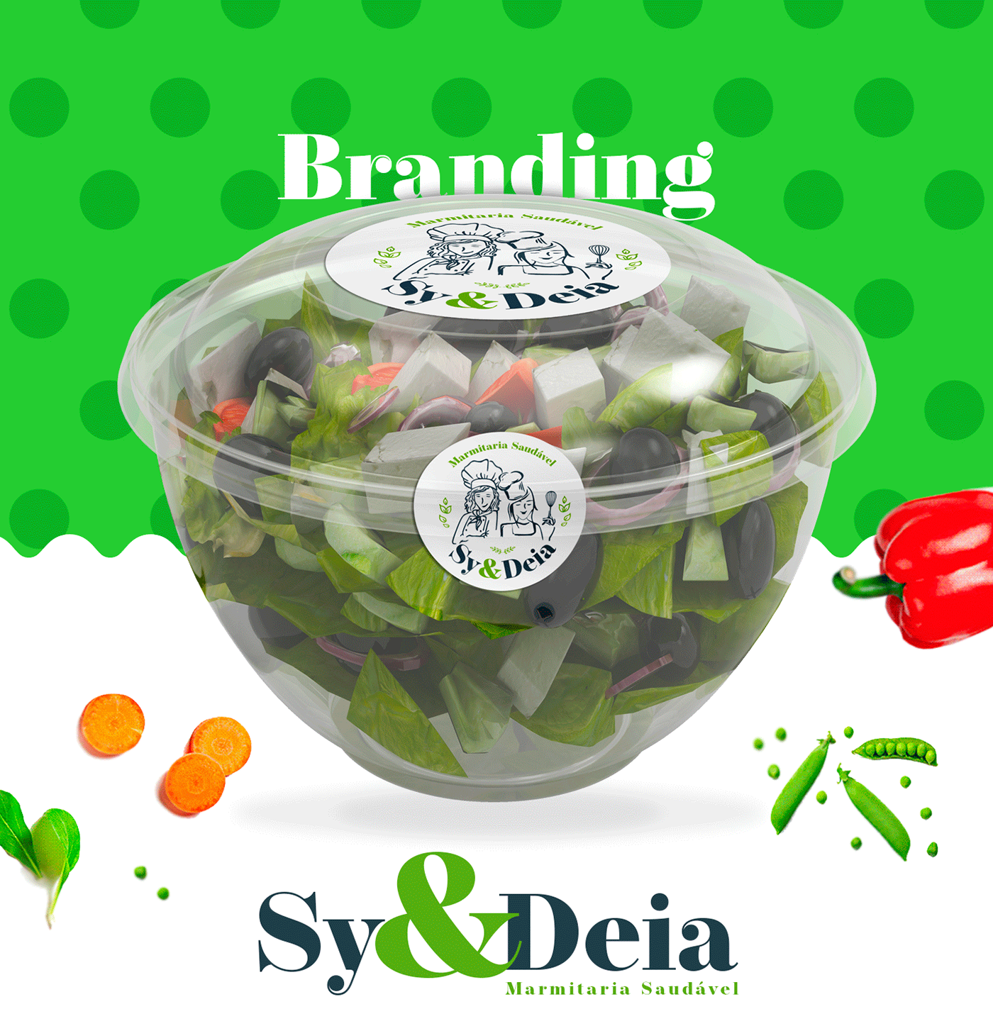branding  culinária Food  fresh Health identidade visual organic salad saudável vegetables