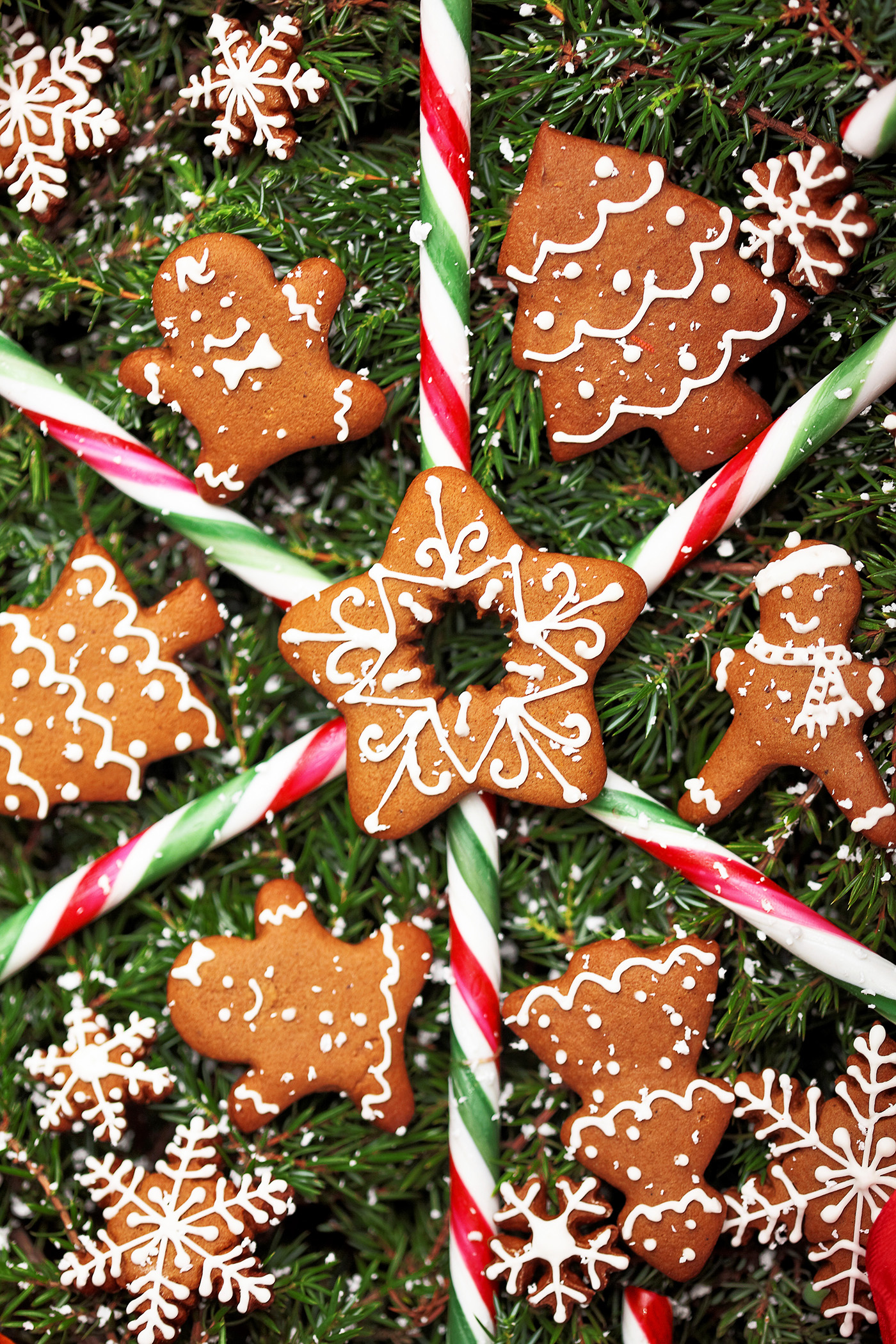 sweet Christmas Gingerbread tasty happy holidays background