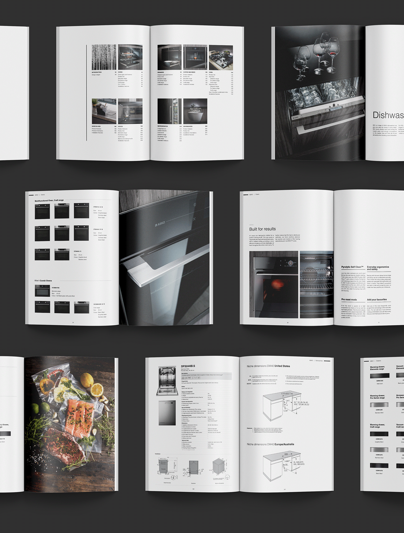 publication editorial catalog minimalist graphic design  Scandinavian print Layout product appliances