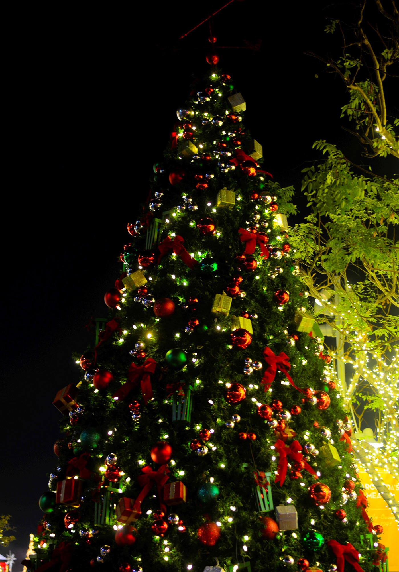 farmers market Los Angeles Christmas celebration lights decorations Holiday winter