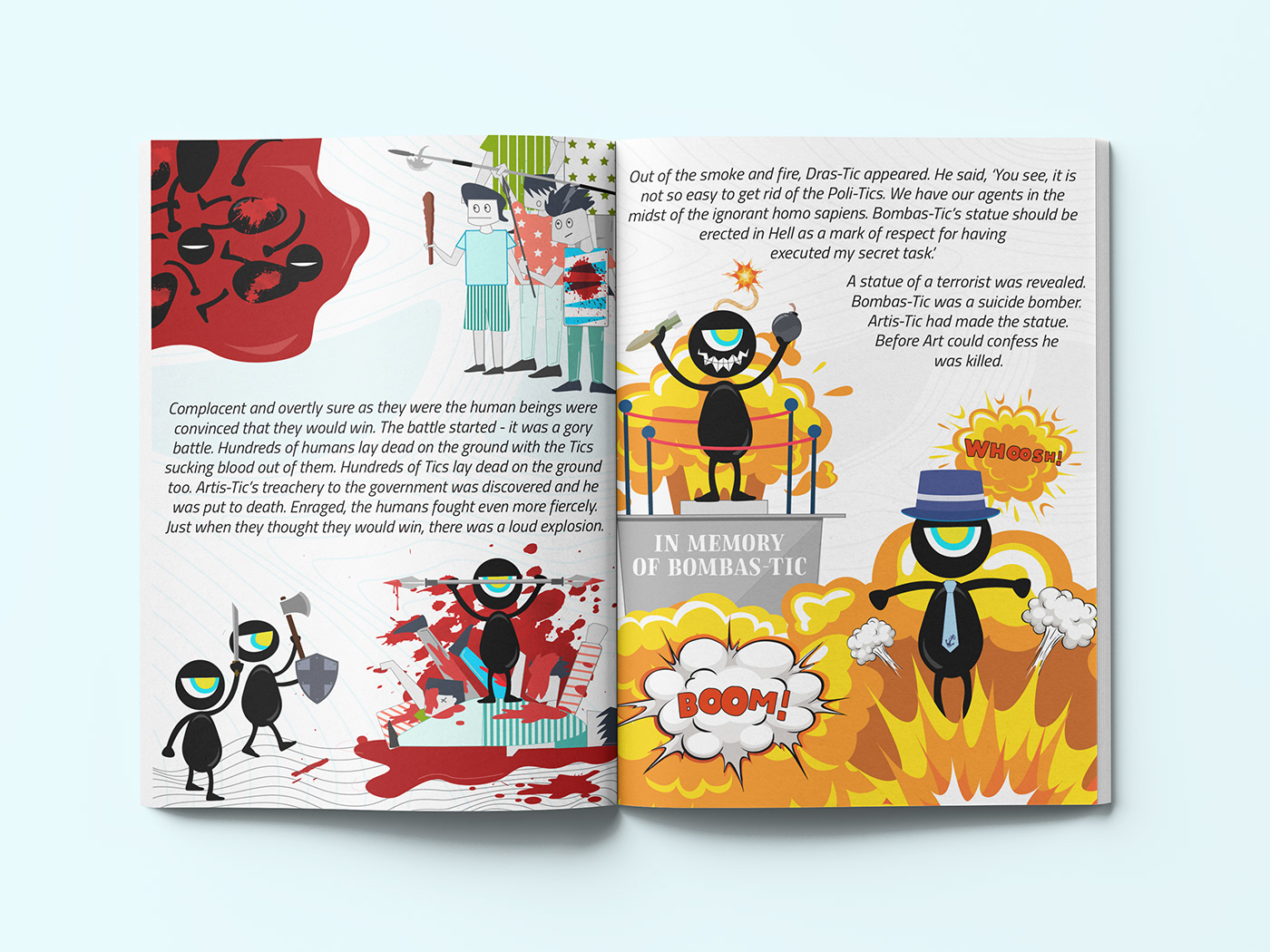 fiction graphic book Graphic Novel humour ILLUSTRATION  politics story