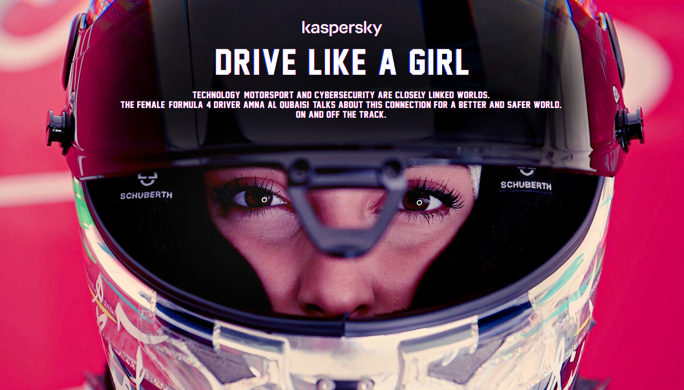 amna al qubaisi beyond driven Drive like a girl Formula 1 Formula 3 Formula 4 Girl Power Kaspersky the flying girl women power