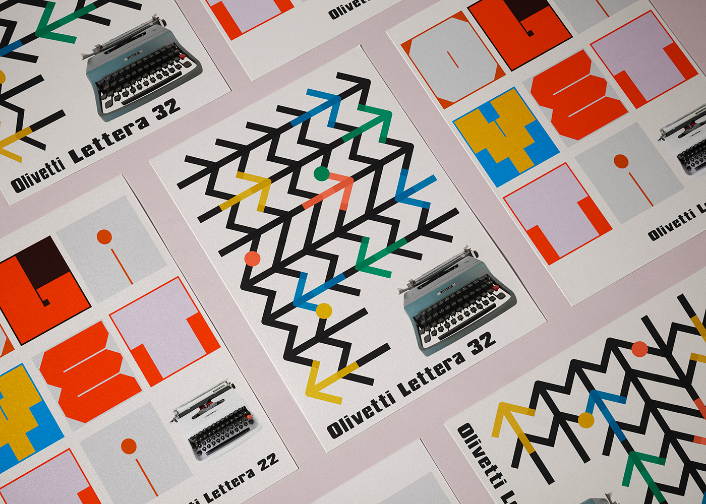 Olivetti Manifest poster grafica design italia MADEINITALY editorial macchina scrivere