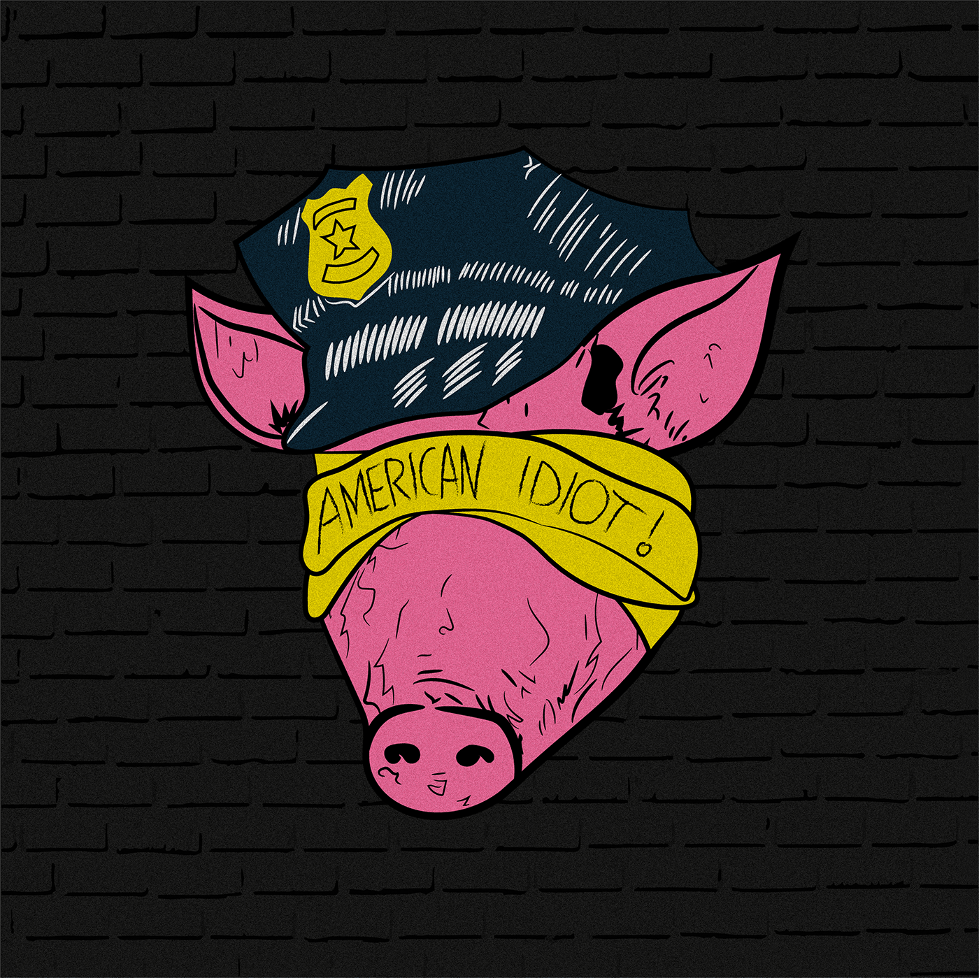 americanidiot cover cover design greenday Illustrator music punk punk rock vector