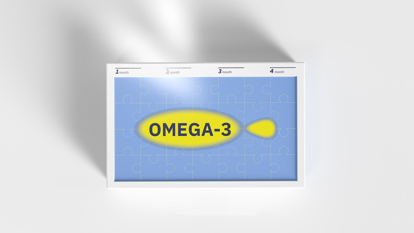 Alzheimer's disease box design Omega 3 Packaging packaging design supplement supplements advent calendar