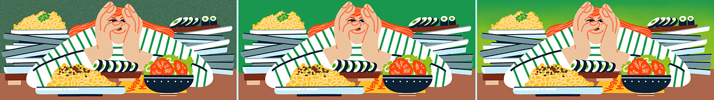artwork Digital Art  digitial illustration Drawing  Editorial Illustration food illustration ILLUSTRATION  magazine Procreate women of illustration