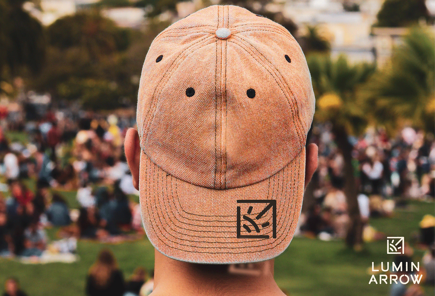 Logo Design laser cut monoline hat