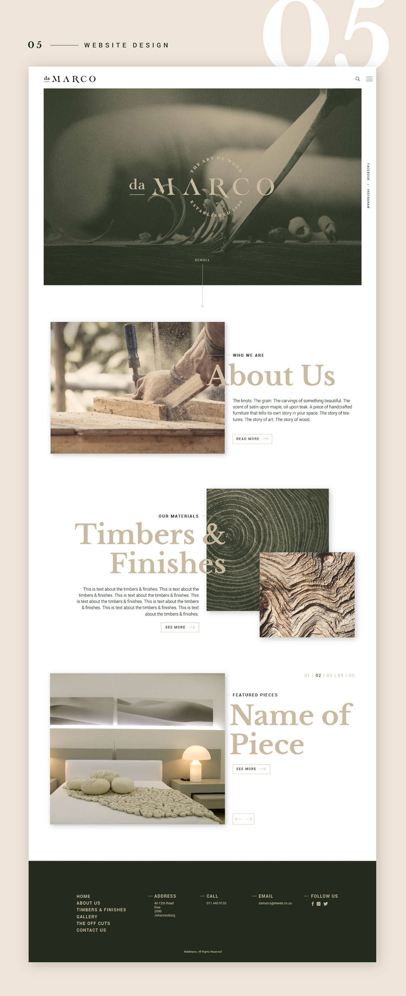 Website logo Nature Tree  wood furniture business card