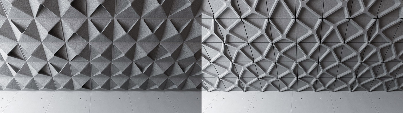 acoustic pattern Interior arch viz ceiling tile design industrial design  interior design  Space  environment