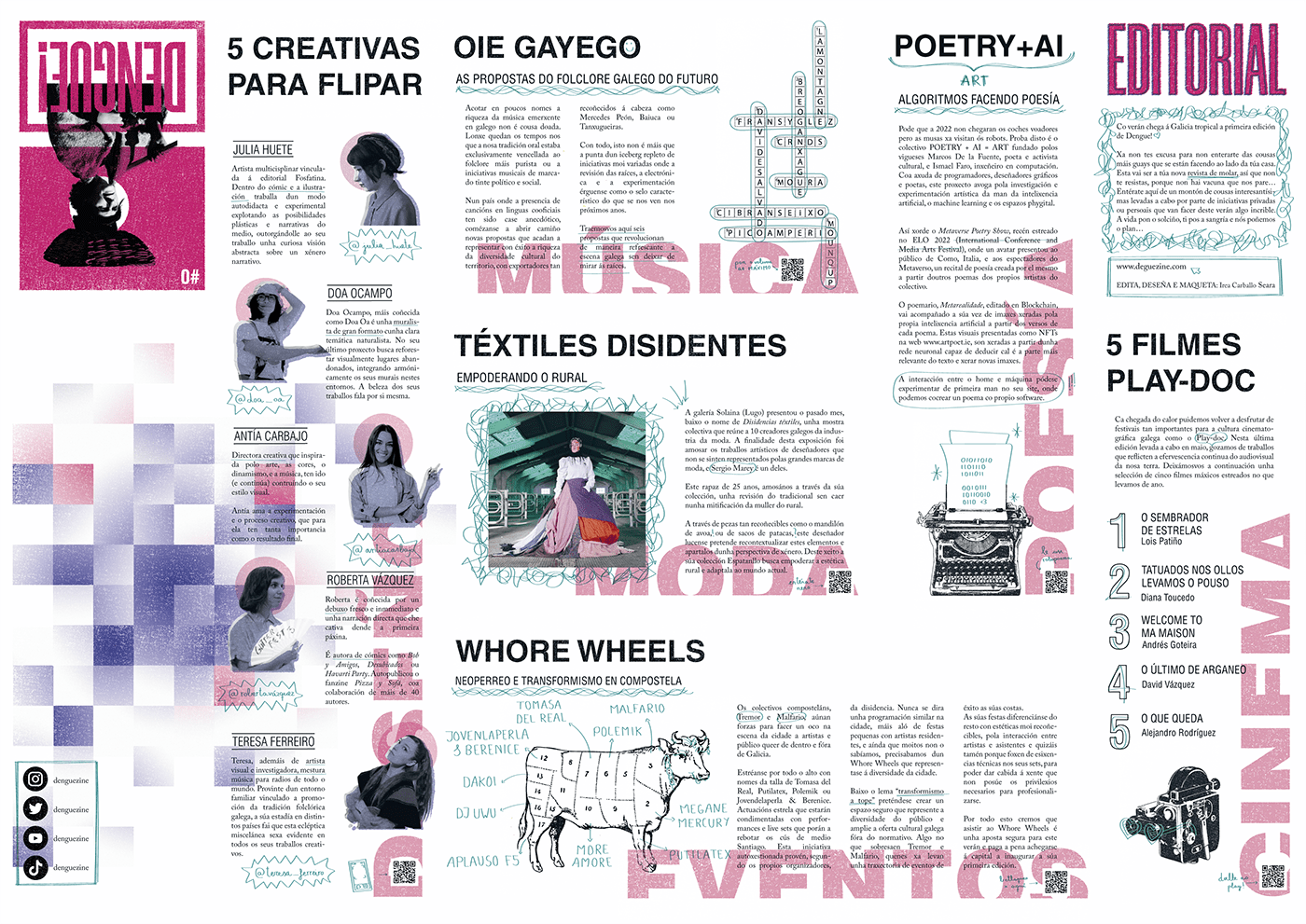 Autoedición cultural design diseño Diseño editorial editorial design  fanzine Galicia graphic design  Zine 