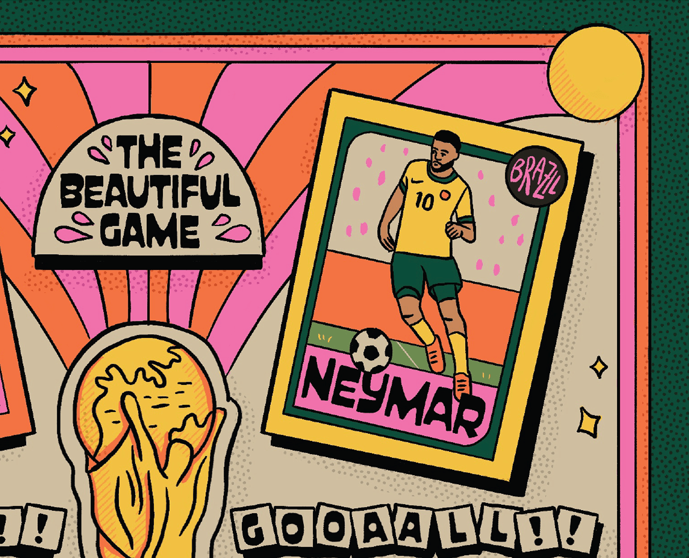 Advertising  brand identity football Futbol lettering messi Neymar soccer sports world cup