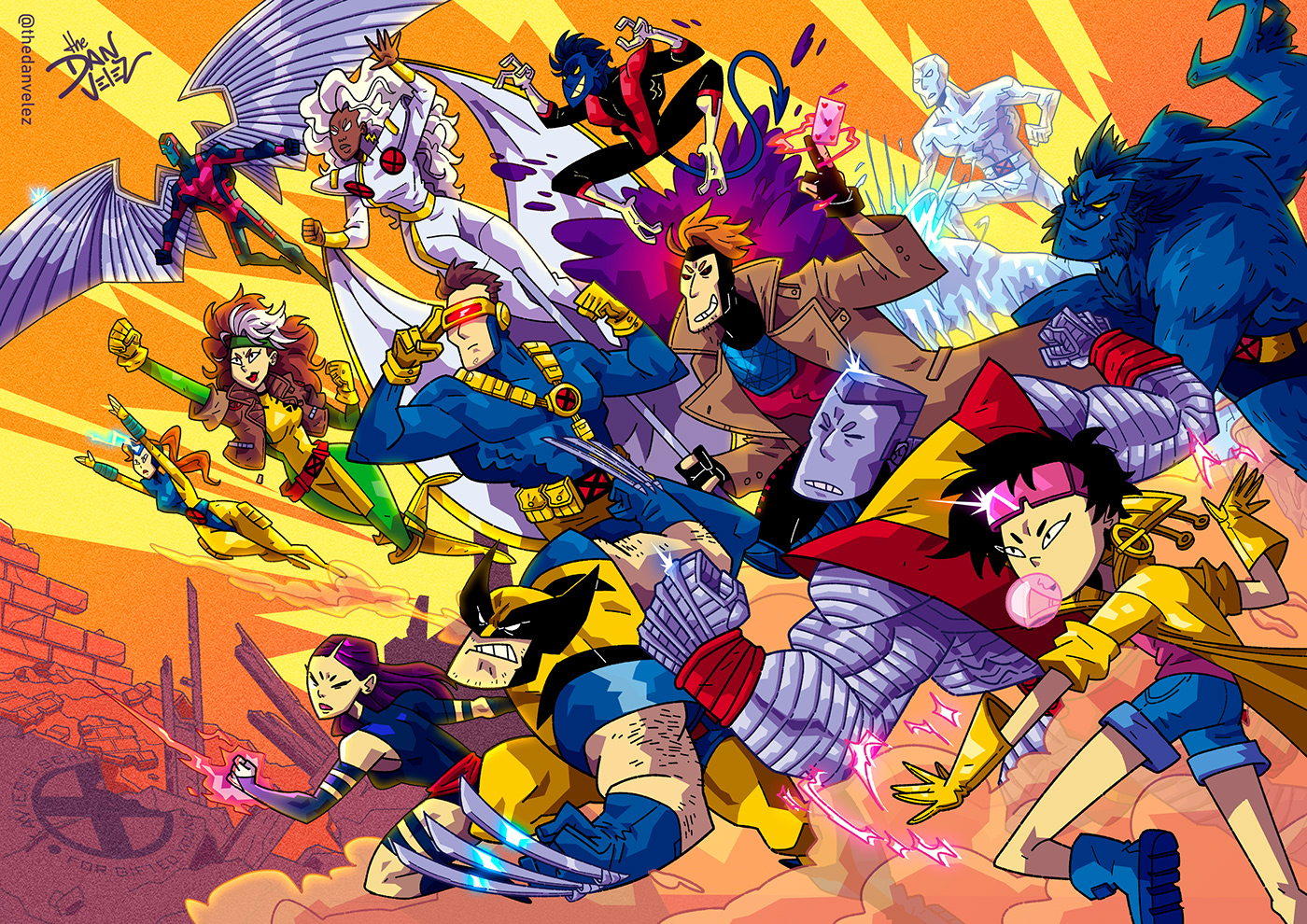 comics Comics Art concept art digital draw ILLUSTRATION  marvel mutants wolverine x-men