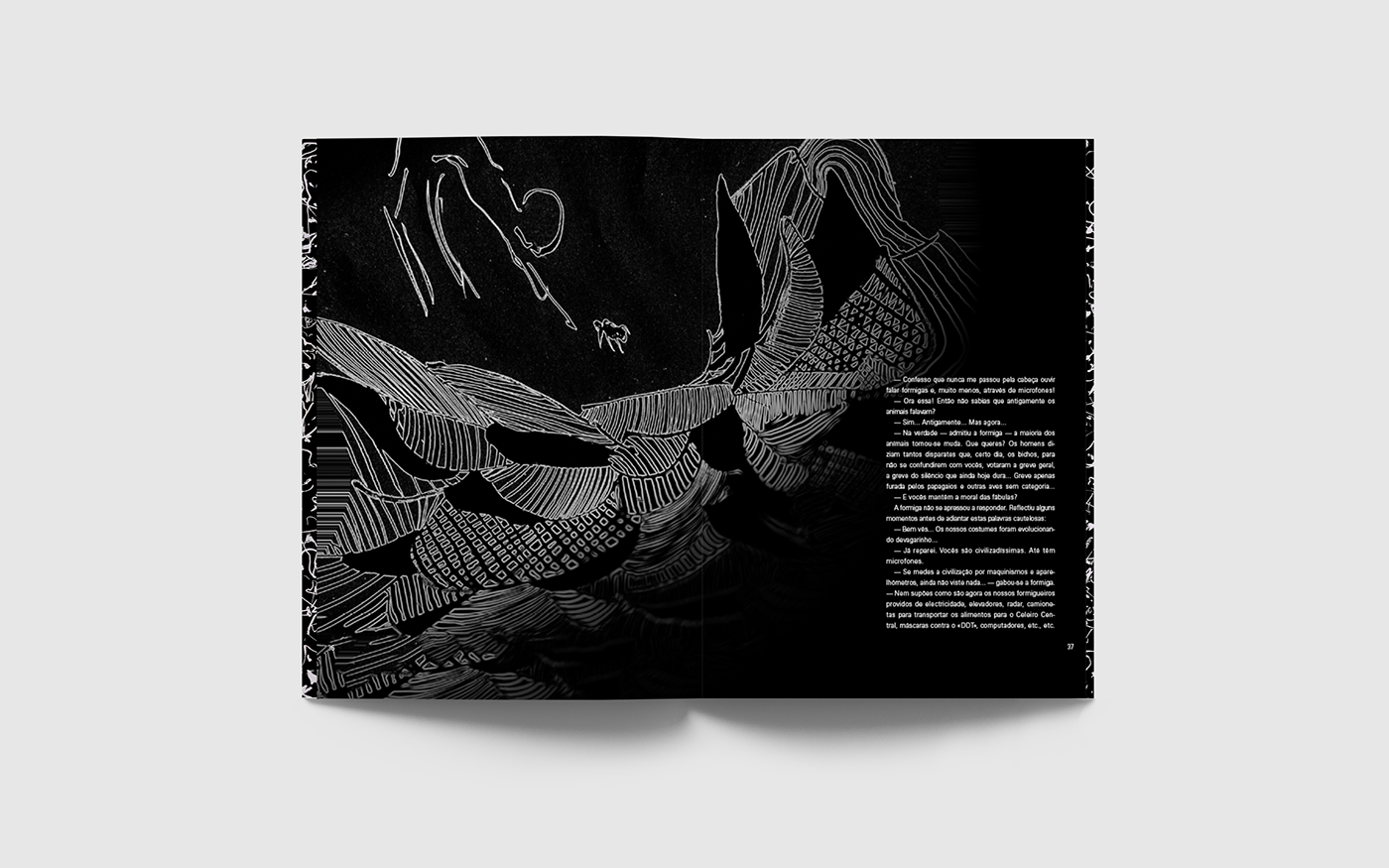 illutration black and white editorial design  book imaginary