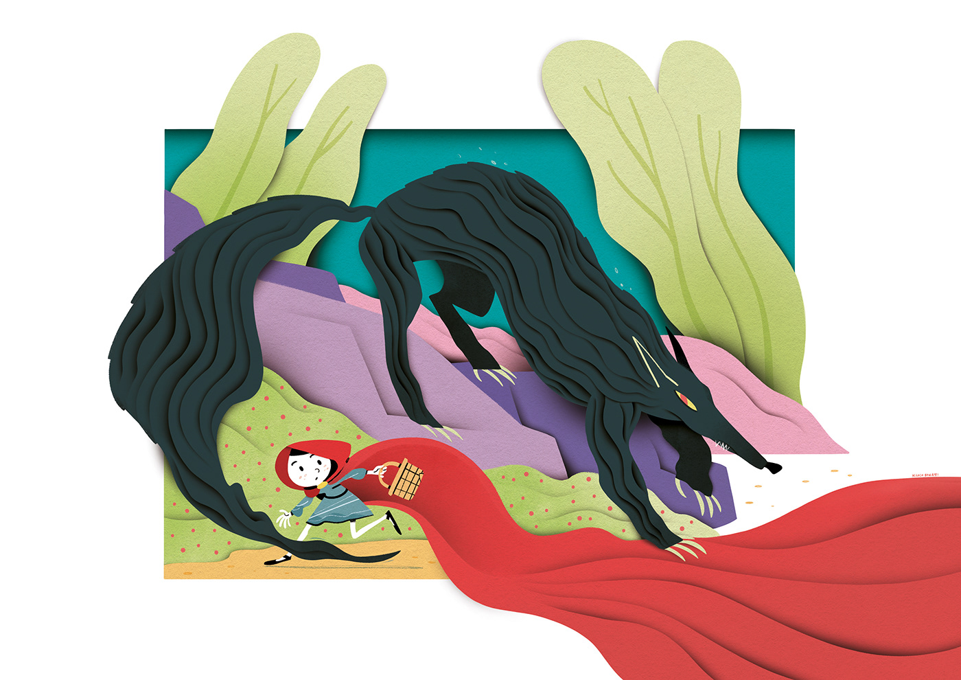 ILLUSTRATION  Character design  littleredridinghood cappuccetto rosso Fables fiabe