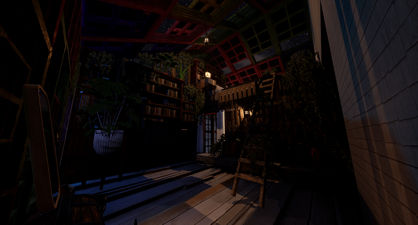 fantasy interior design  Interior lighting nightscene Unreal Engine 4
