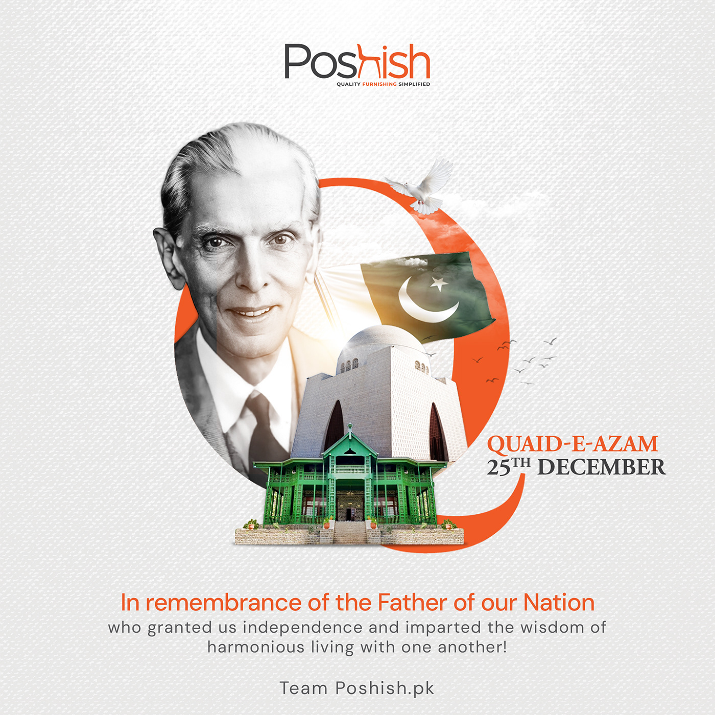 quaid e azam muhammad ali jinnah quaid day Founder of Pakistan Jinnah Social media post marketing   quaid e azam day 25 december Pakistan