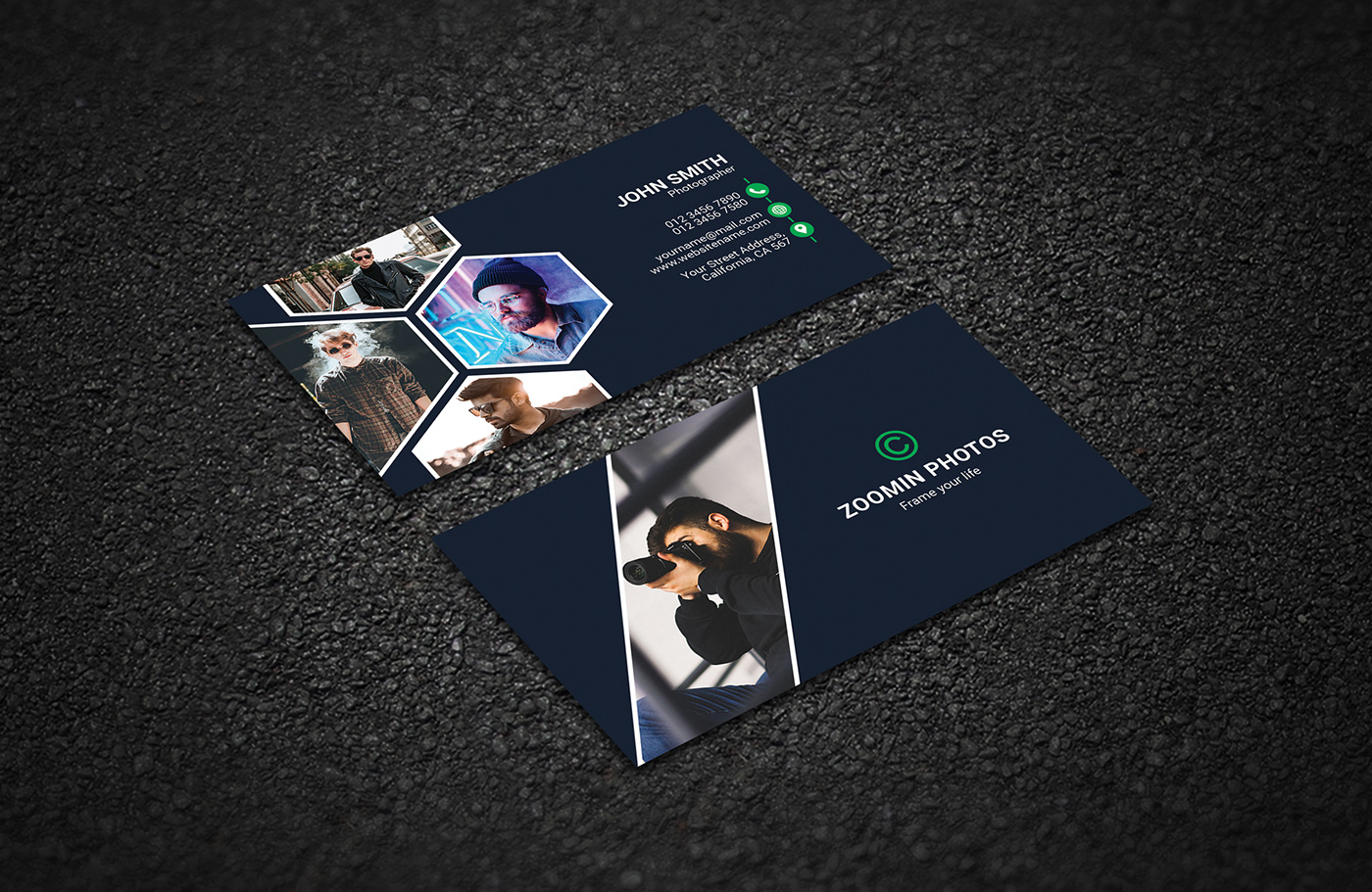 business card design clean colorfull Corporate Business creative modern photographer Photography  professional