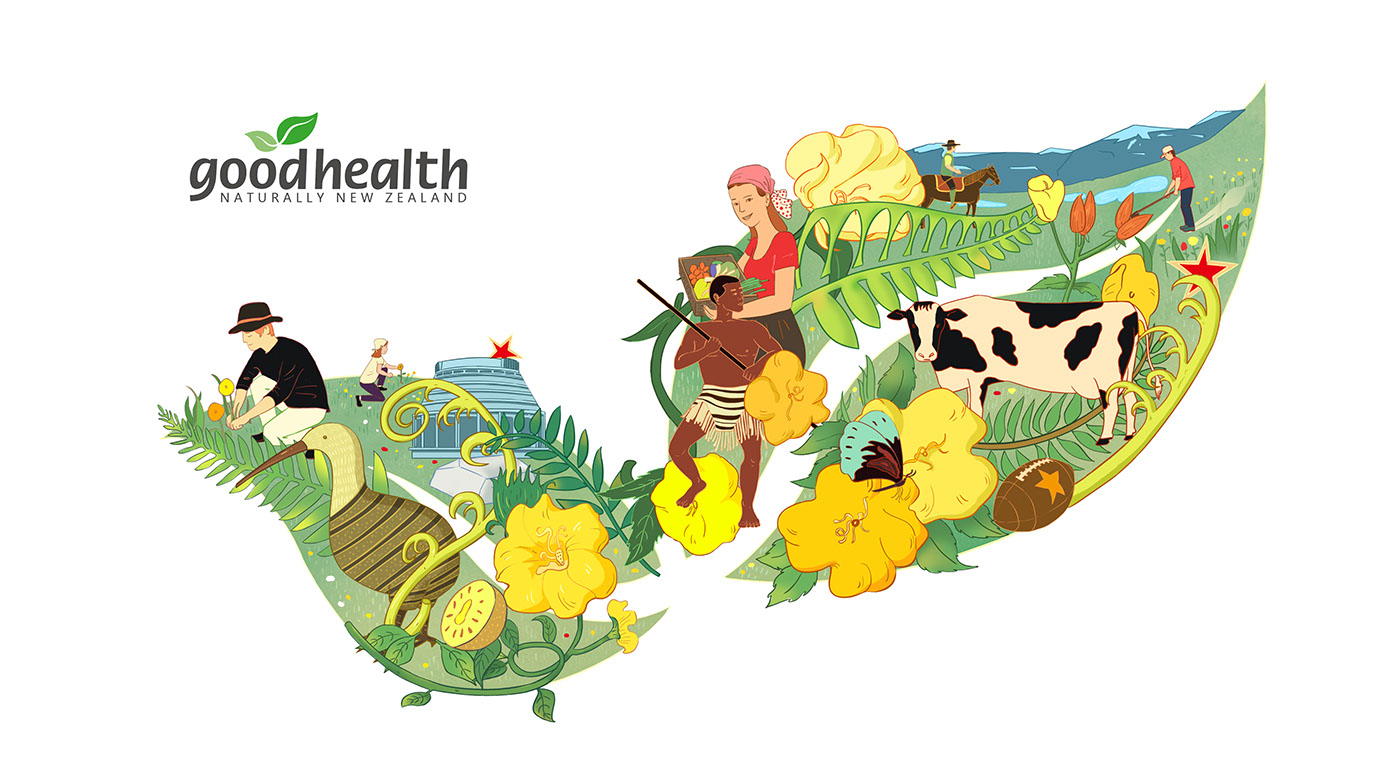 Illustration Brand Health Products New Zealand