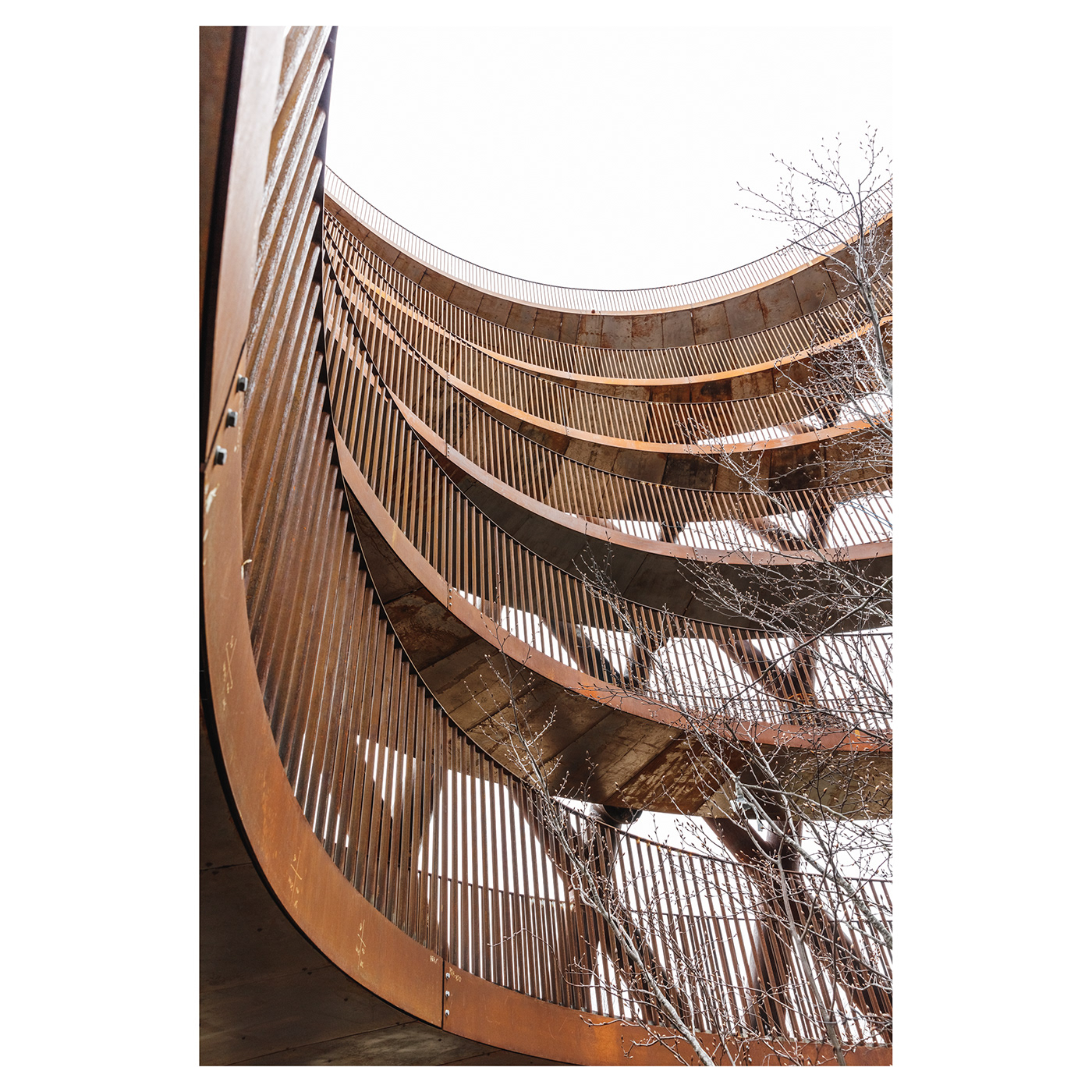 tower Spiral stairs Ramp forest adventure design architecture danish nordic