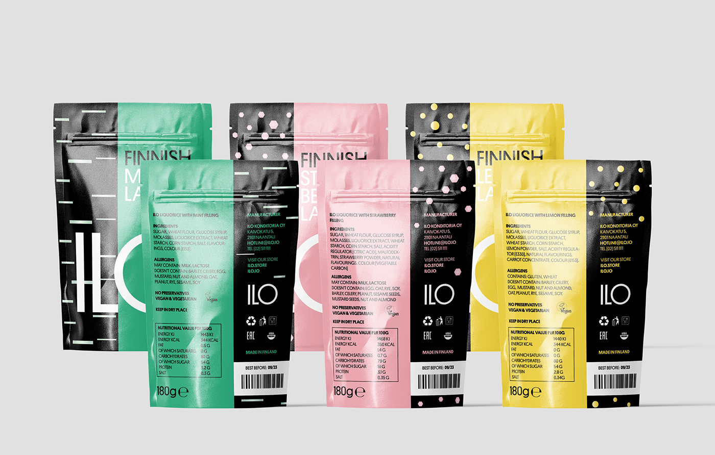 Advertising  Candies finland hse art and design school liquorice package Packaging packaging design Sweets visual identity