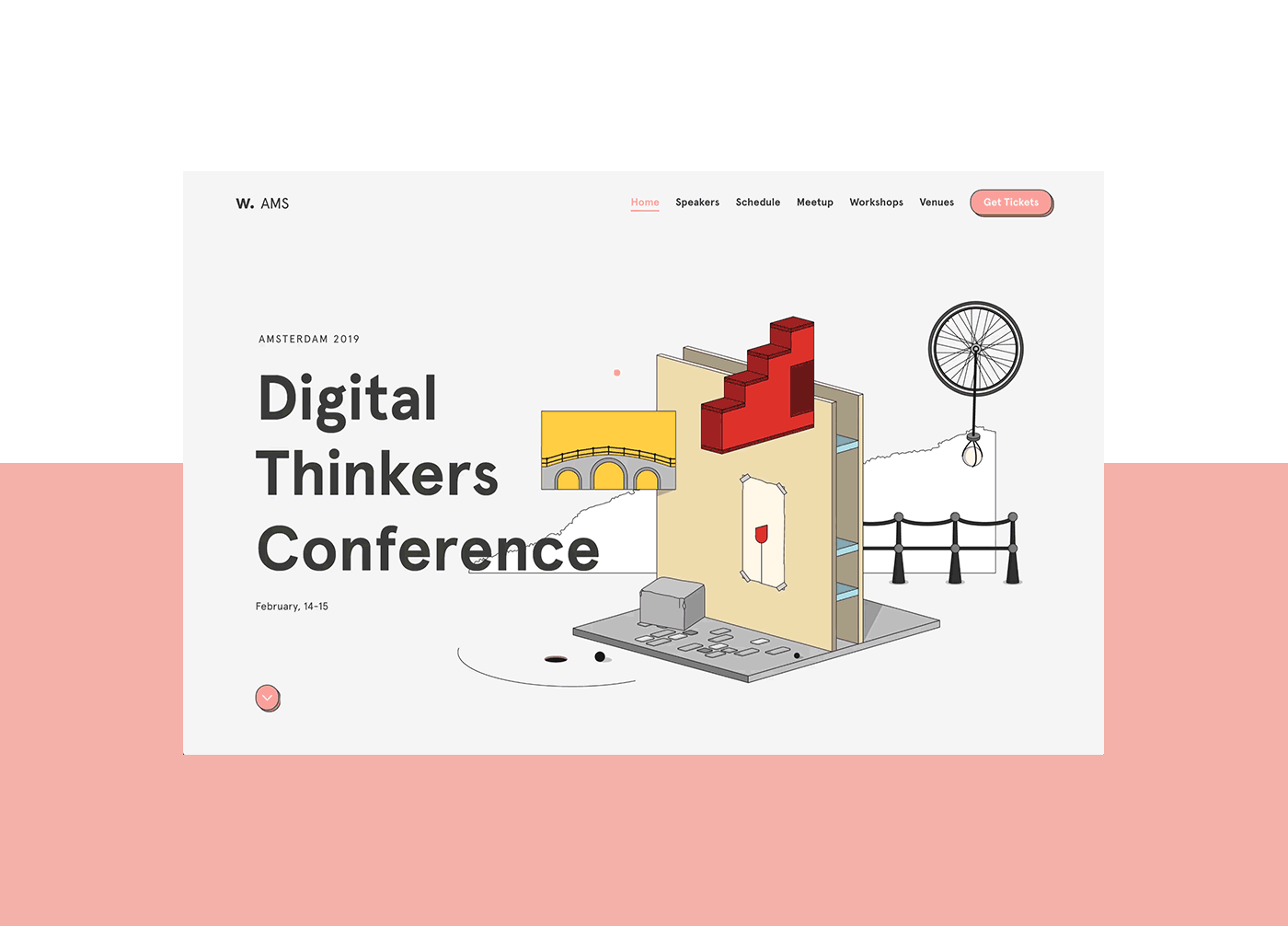 ILLUSTRATION  conference festival inspiration minimal clean design Website Web Design  motion design