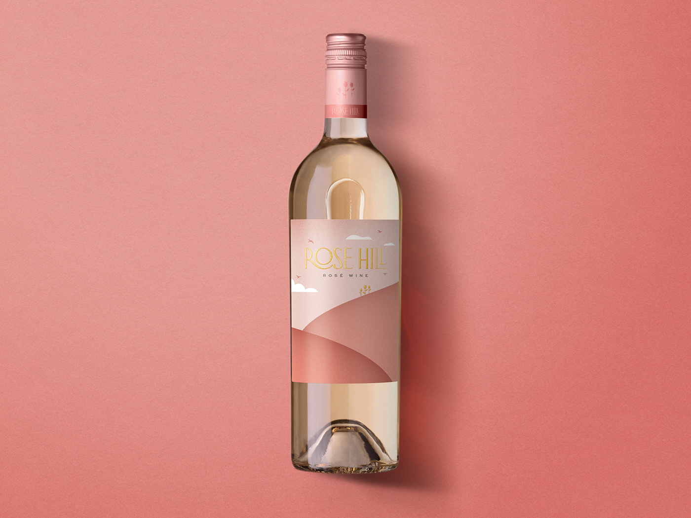 branding  Label label design packaging design rose wine wine label