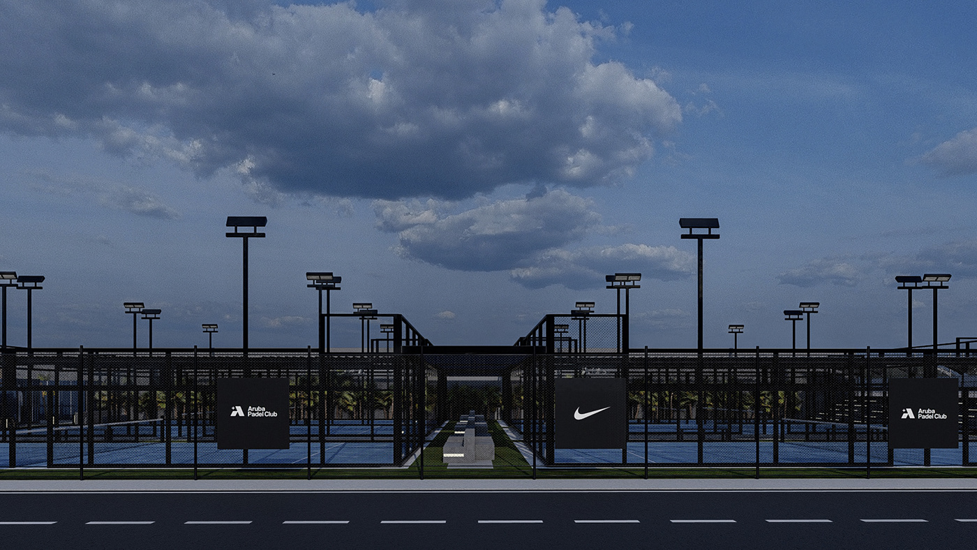 Padel architecture sports 3d modeling