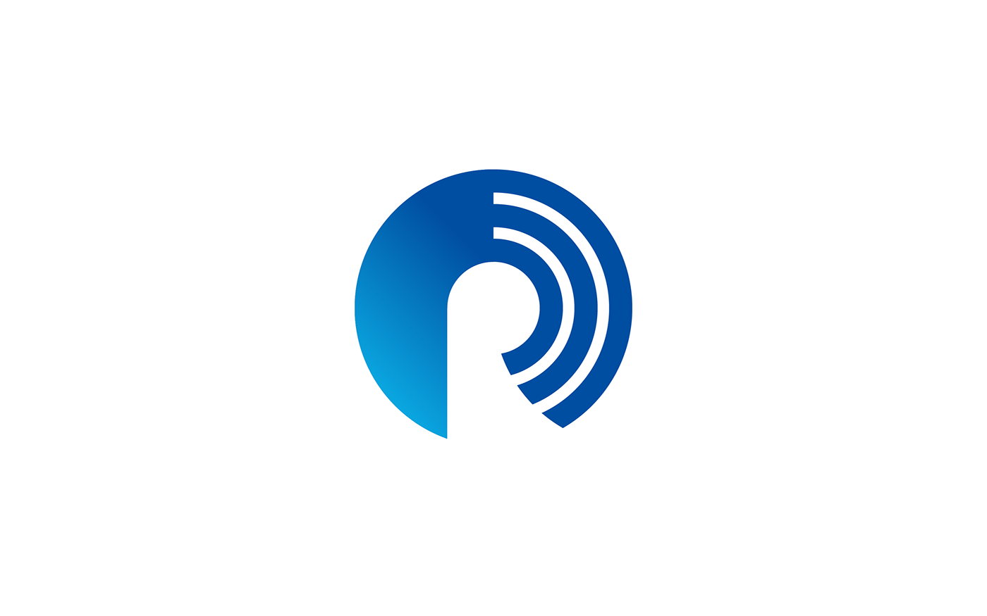 blue branding  logo circle Brand Design brand identity Logo Design Logotype Radio wave