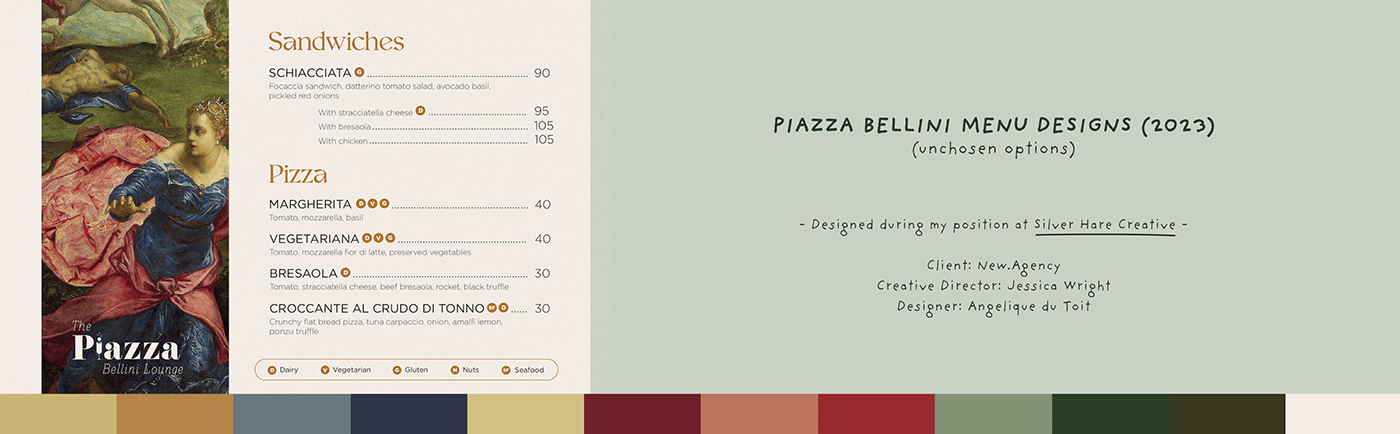 adobe illustrator aesthetic design graphic design  menu menu design Renaissance typography   visual identity