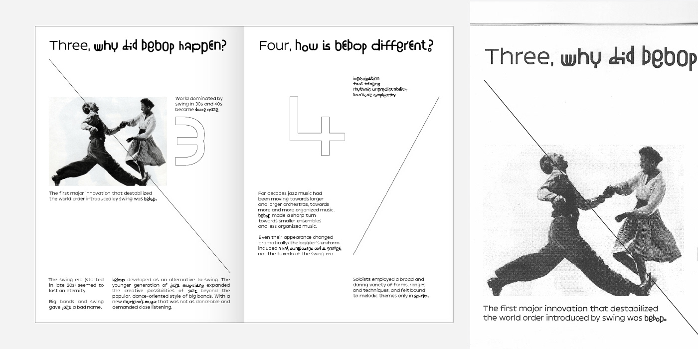 Zine  typography   experimental jazz poland grid editorial print binding typedesign