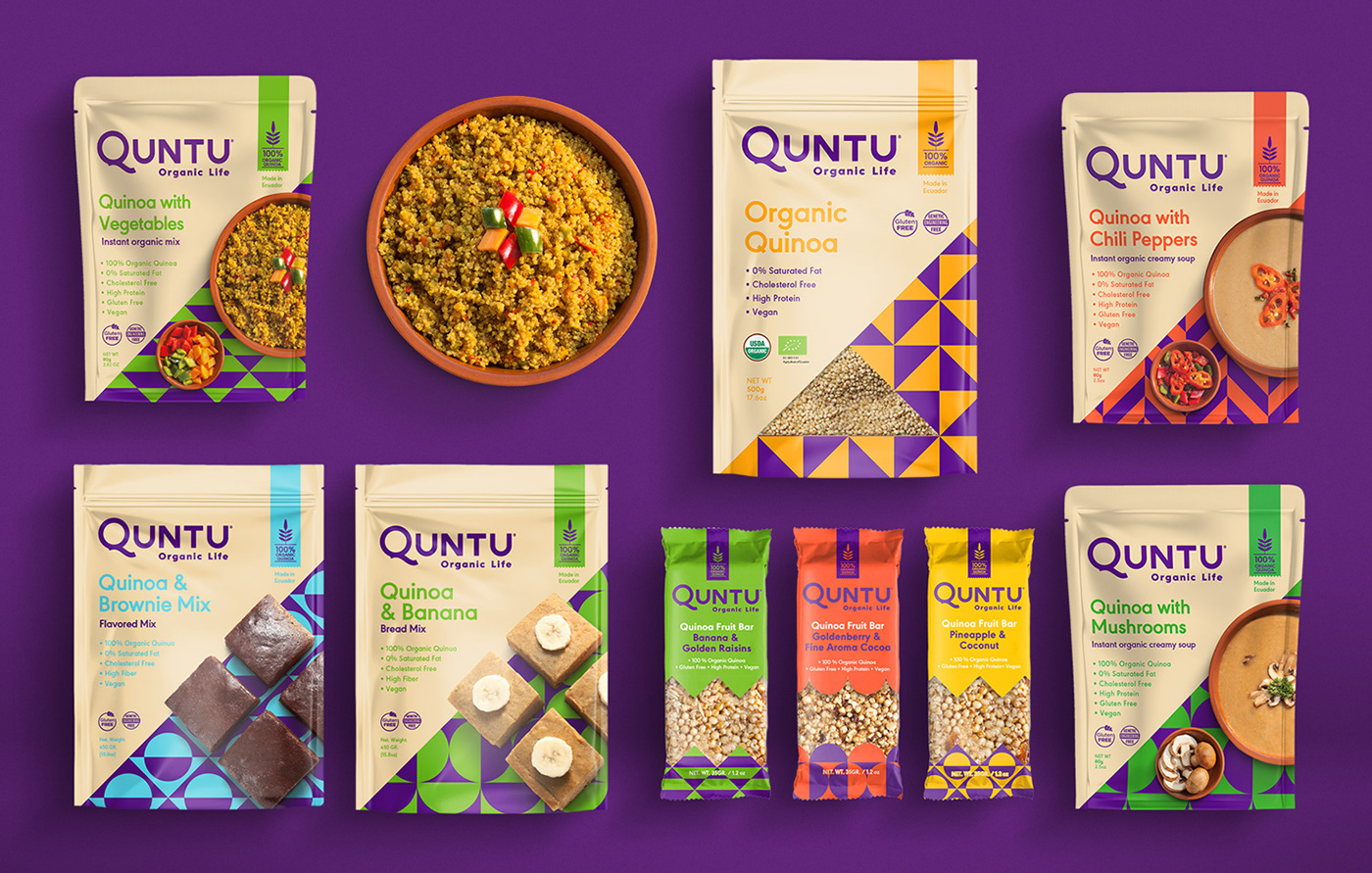 collection of packaging design system for Quntu brand.
