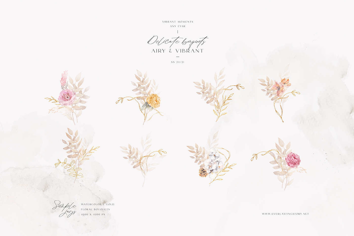 bride illustration clipart design bundle Design Set floral Stationery watercolor wedding invitation wedding kit