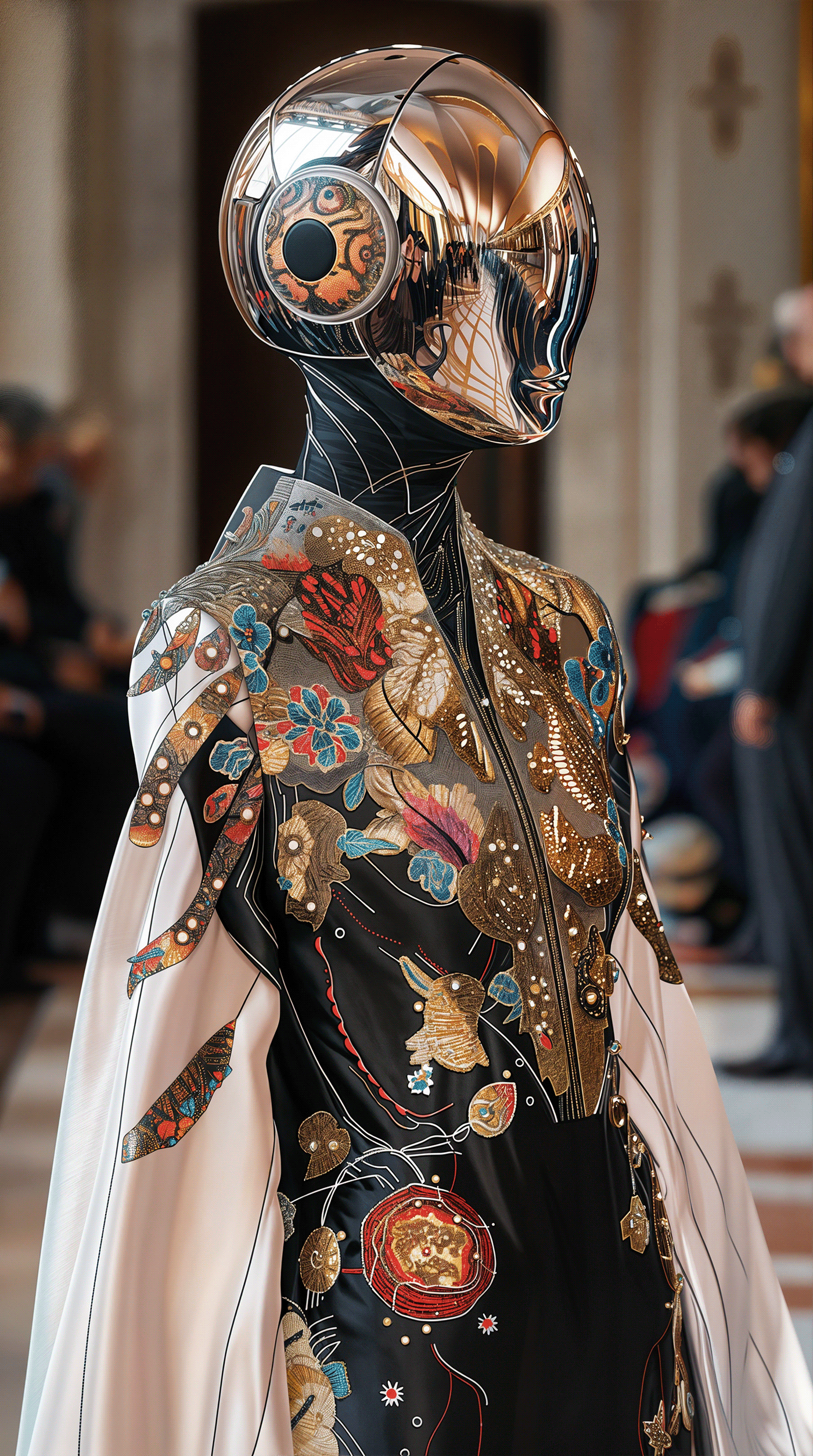 Schiaparelli fashion illustration Haute couture Fashion  model midjourney Midjourney ai artificial intelligence Digital Art  artwork