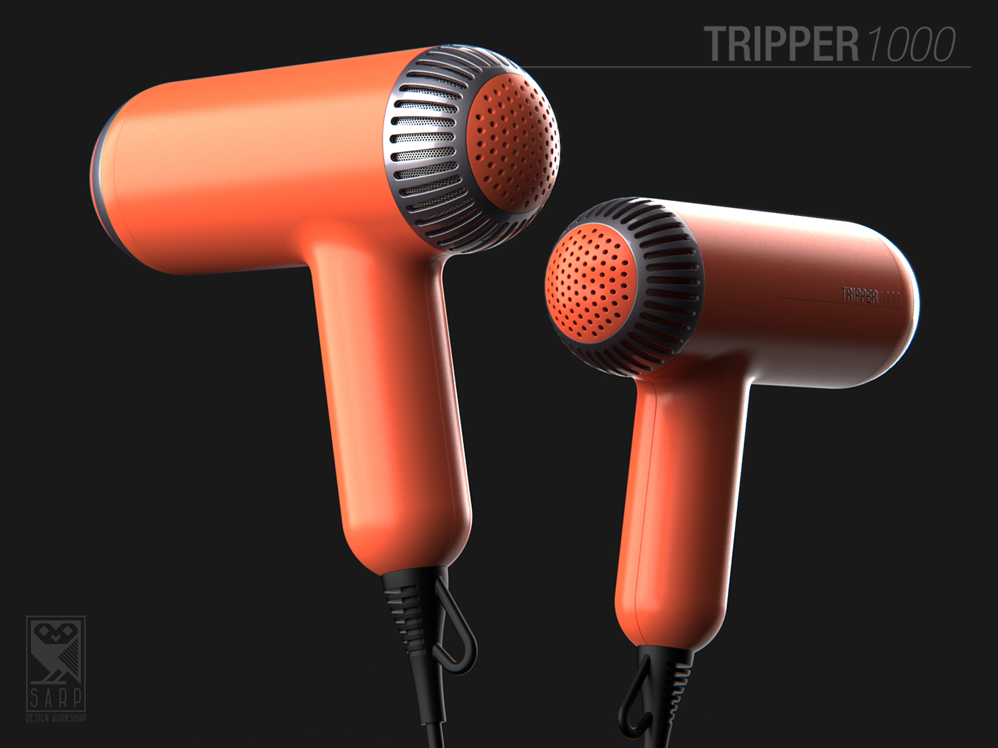 3D concept design dryer hair industrial design  keyshot product design  Render Solidworks