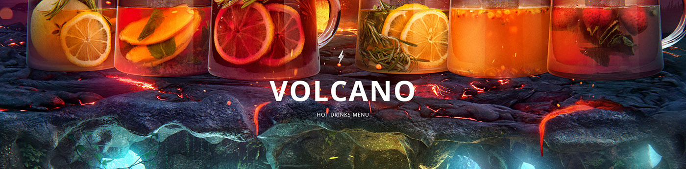 menu drinks cocktails Hot volcano lava magma fire golem mulled wine
