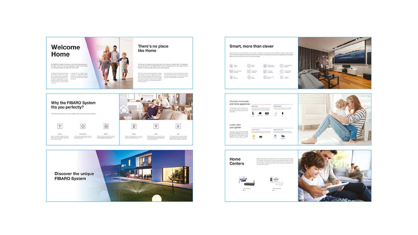 fibaro Smart Home print design  Layout Brand Design kommunikat rebranding visual identity identyfikacja wizualna brand design system