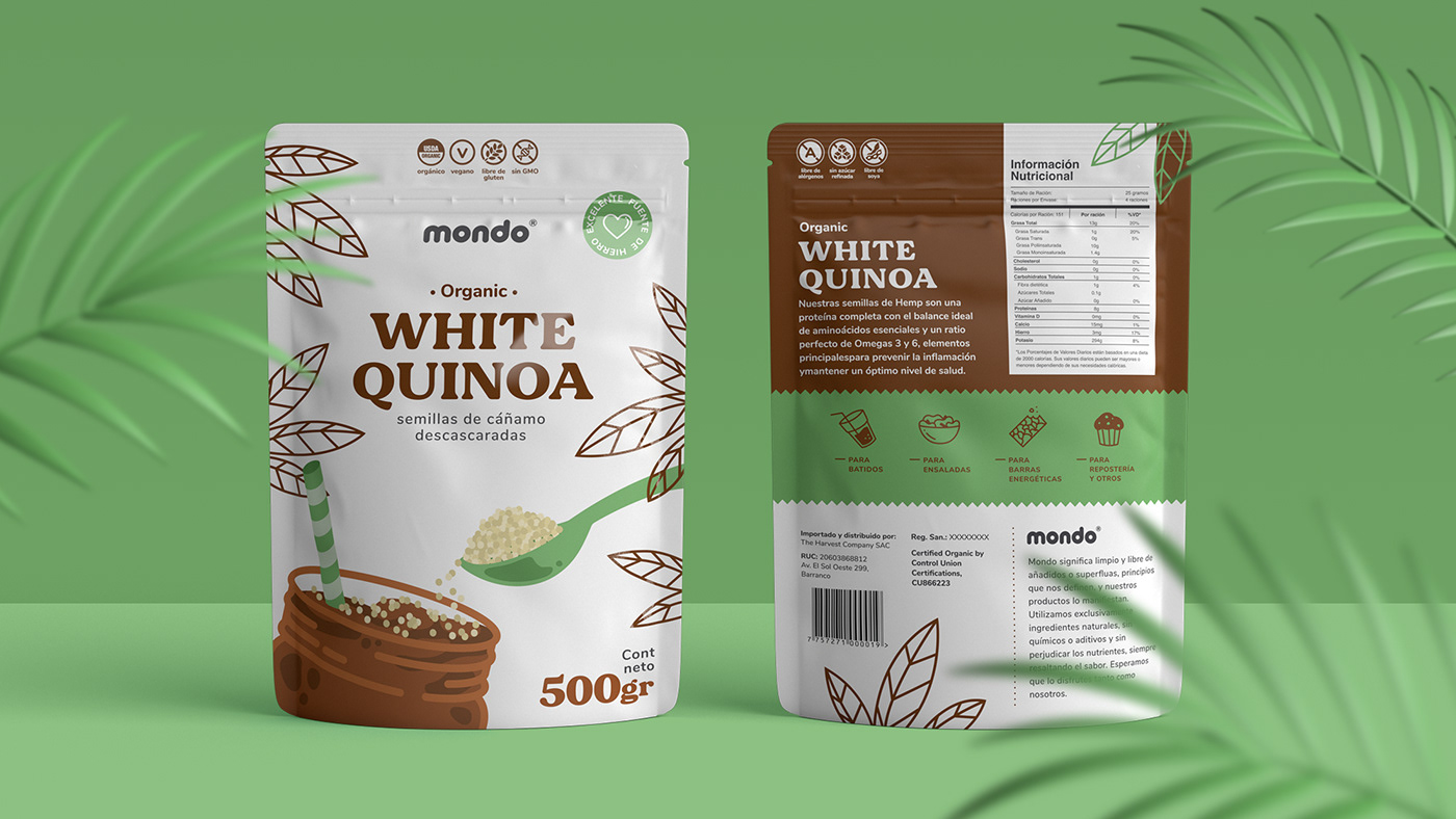 Chia doypack healthy hemp Packaging packaging design quinoa