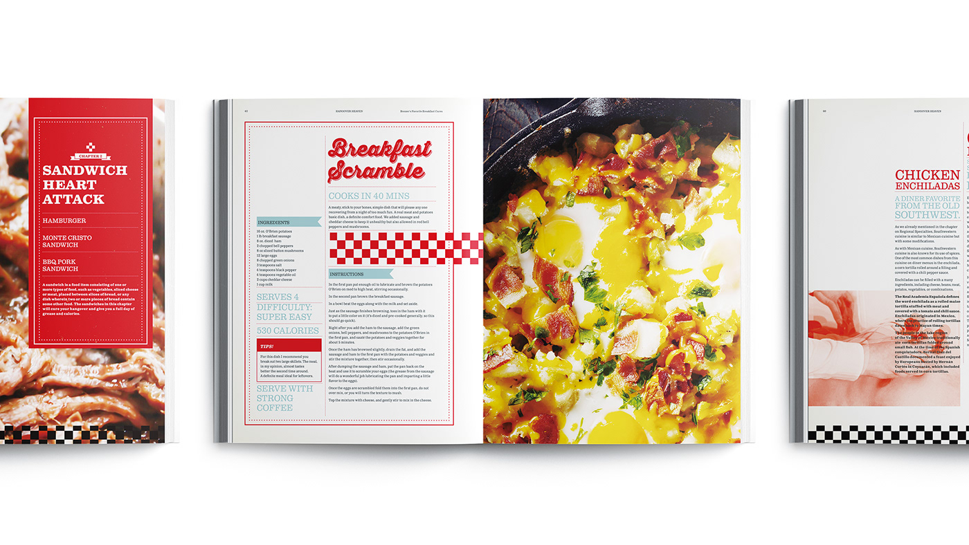graphic design  book design InDesign Cookbook Design conceptual cookbook typography   visual design fatfood Book Cover Design grid