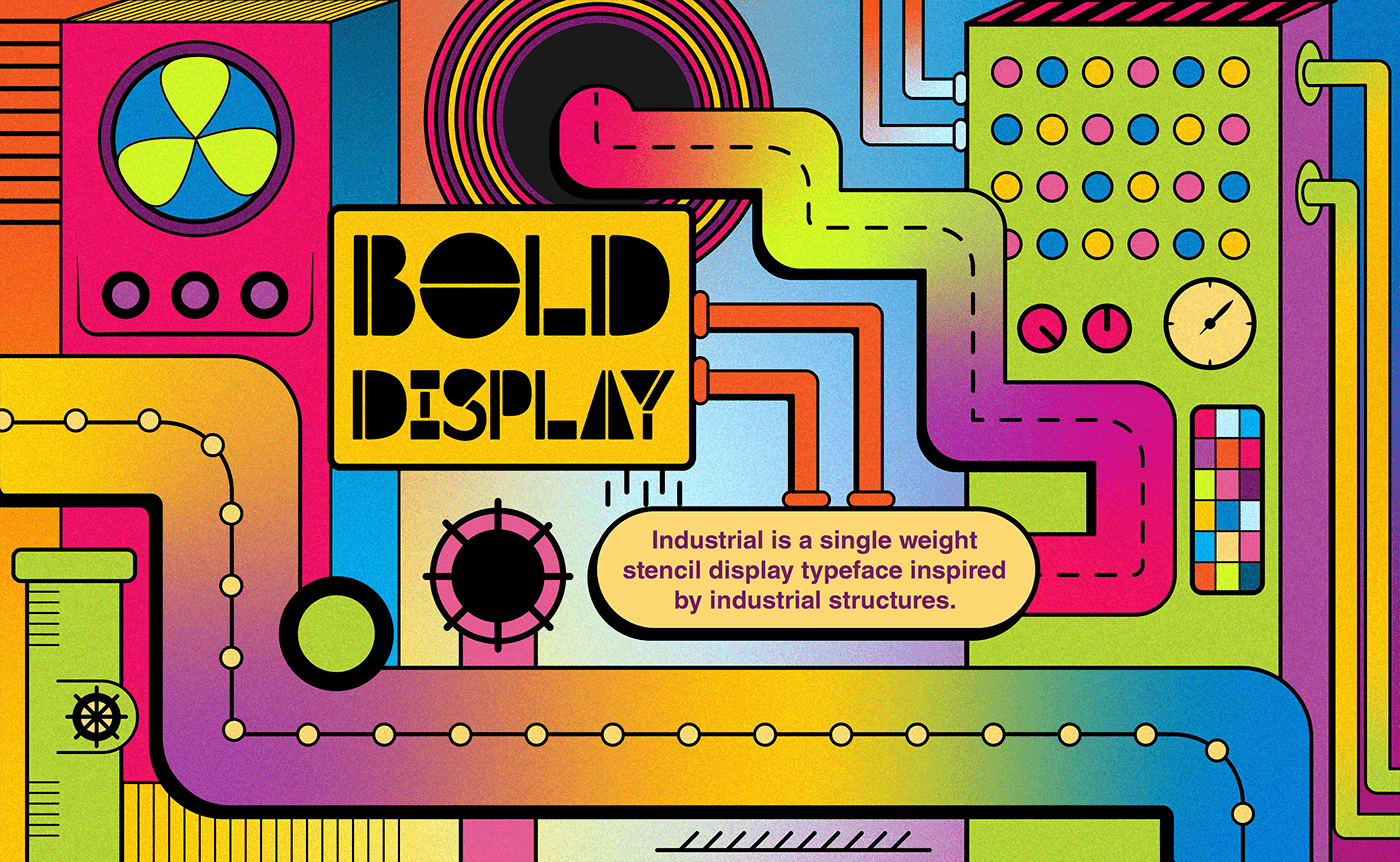 bold design color Display download font design free stencil truetype Typeface typography  