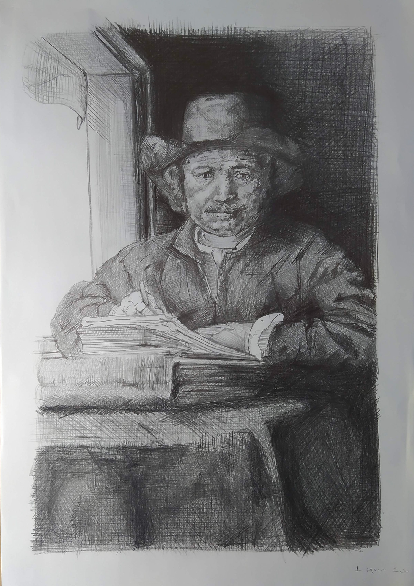 art reproduction sketch Drawing  graphite pencil