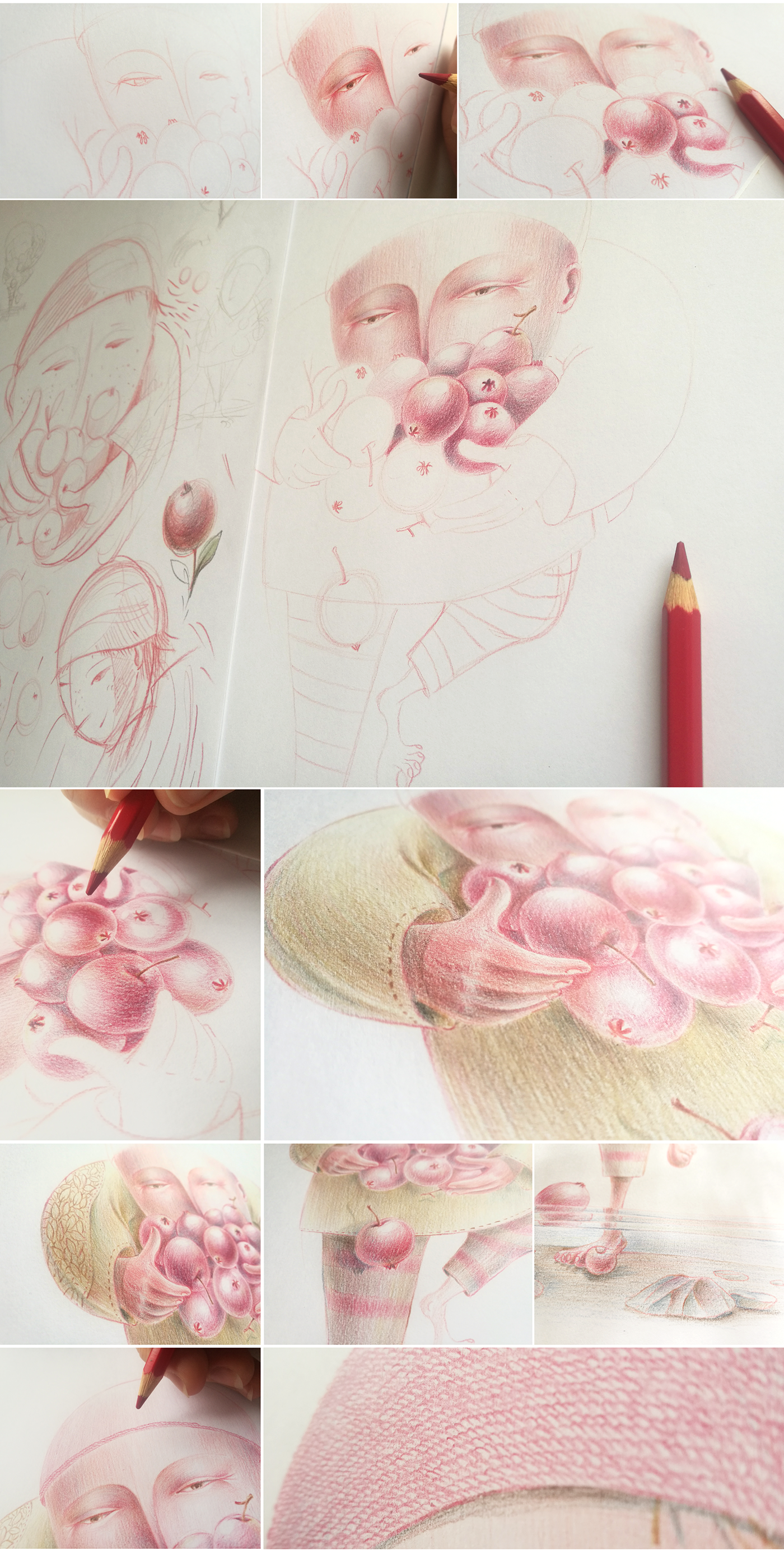 Drawing  ILLUSTRATION  Character design  watercolor pencils