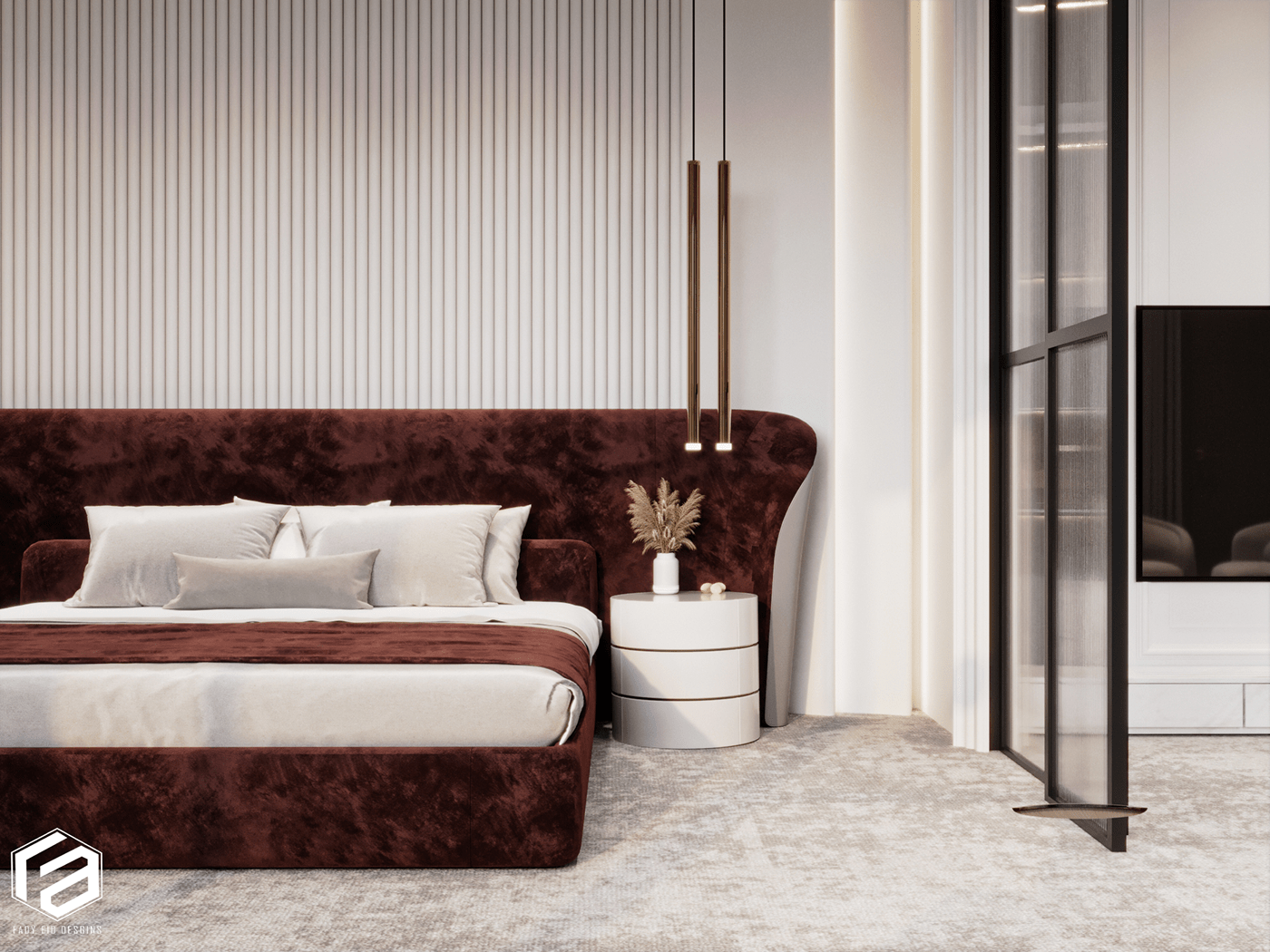 Interior bedroom design corona 3ds max Render