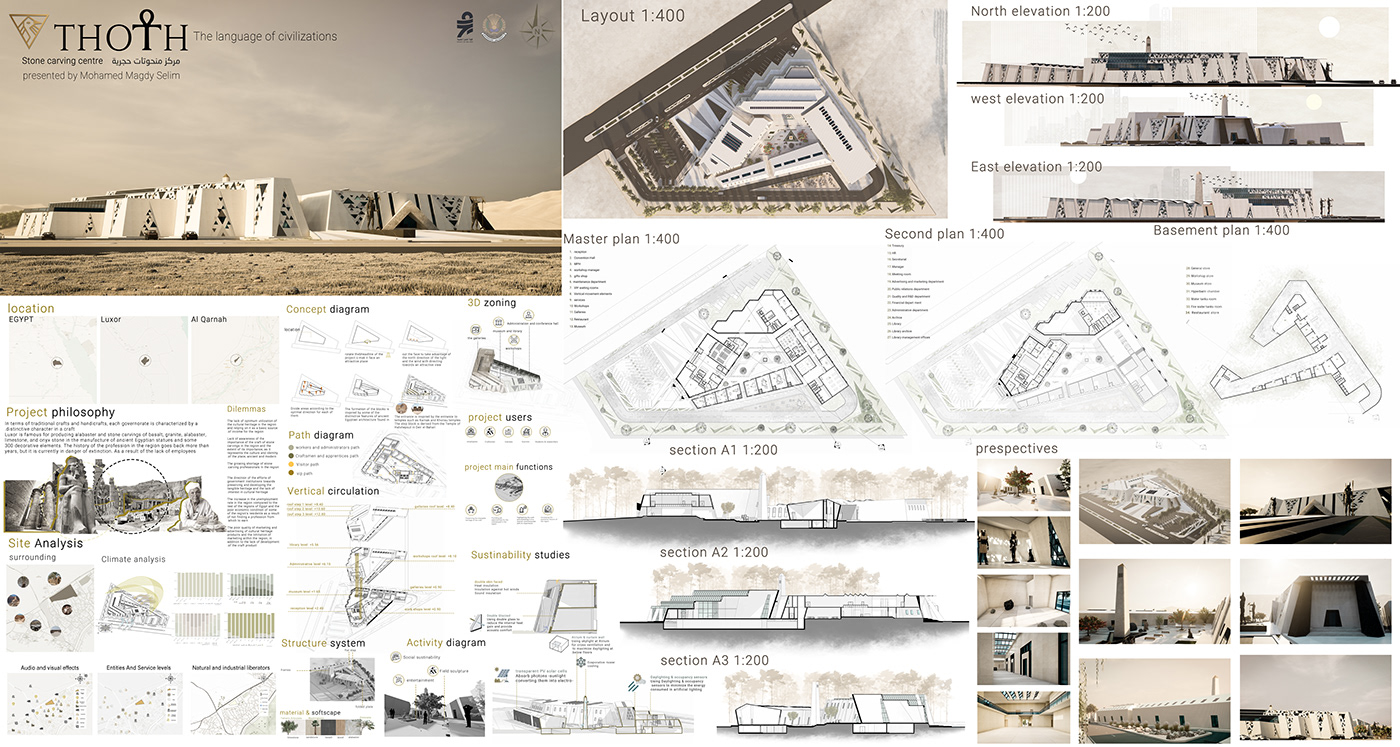 architecture graduation project egypt luxor pharonic