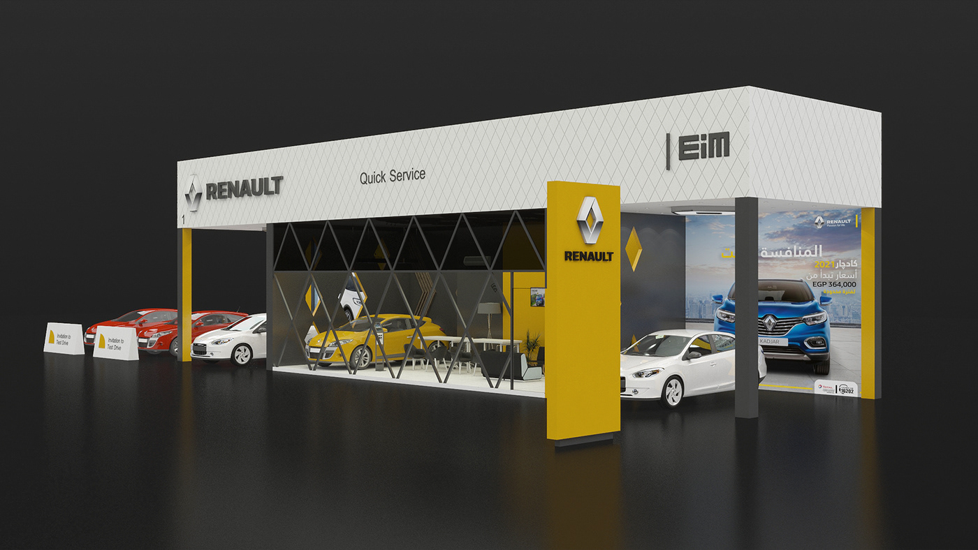booth car Event Exhibition  modeling renault show room