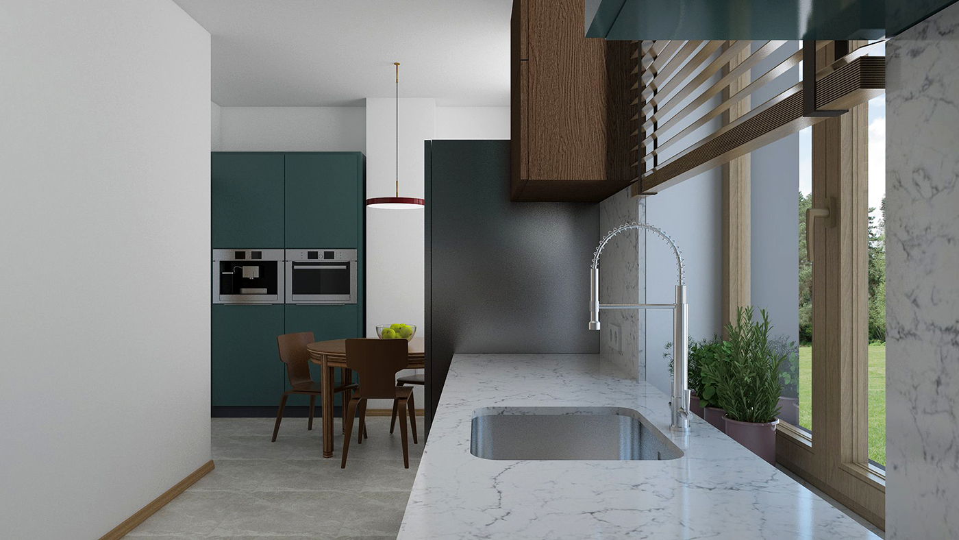 kitchen design Marble worktop contemporary design Timeless Design