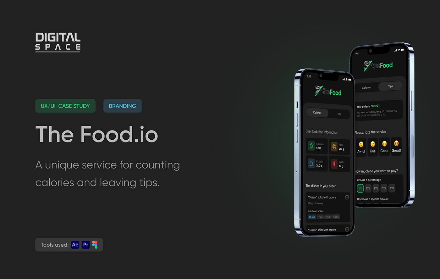 e-tips Foodtech logo mobile app design