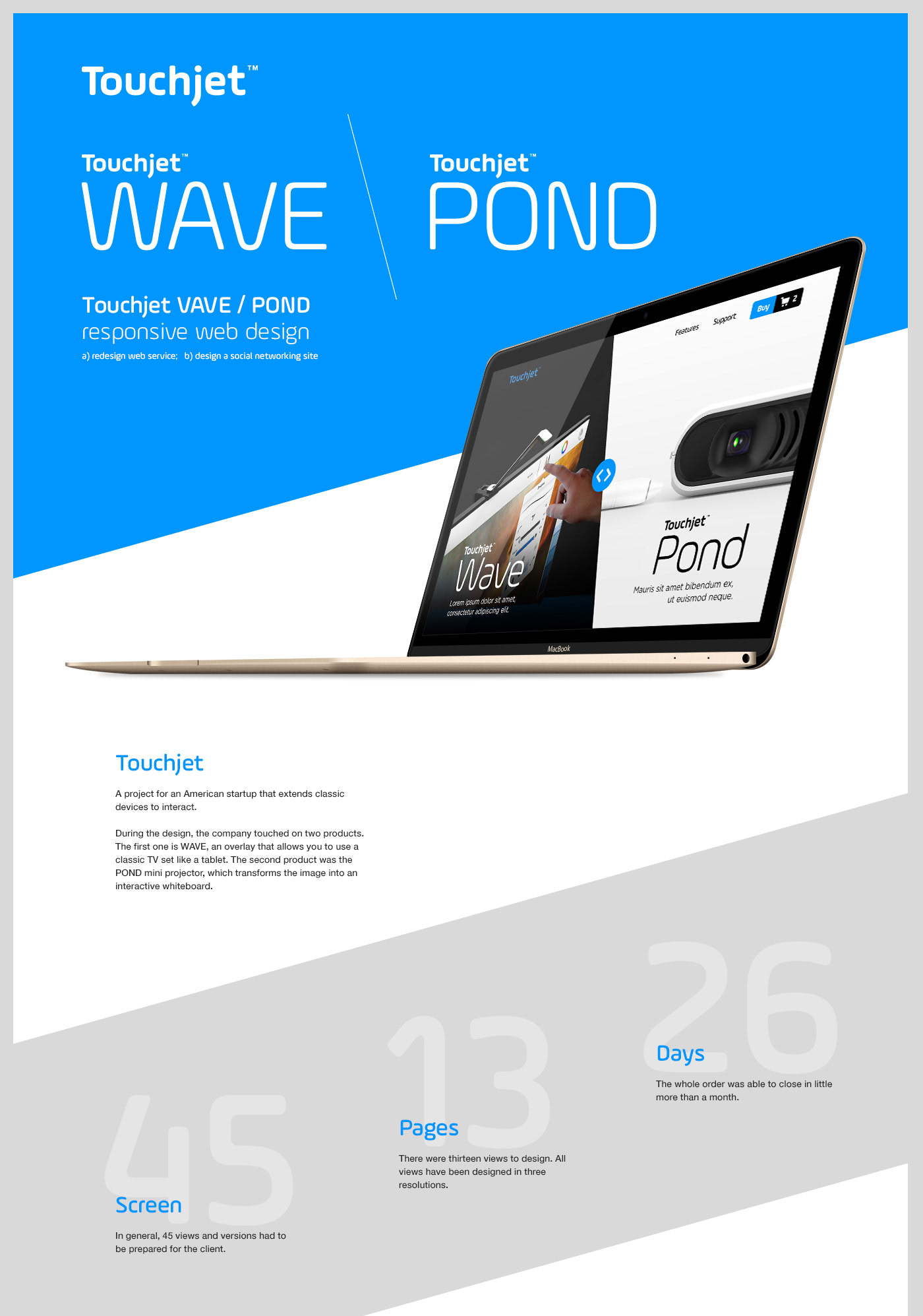 Web www site Touchjet wave pond ux uxd UX design
