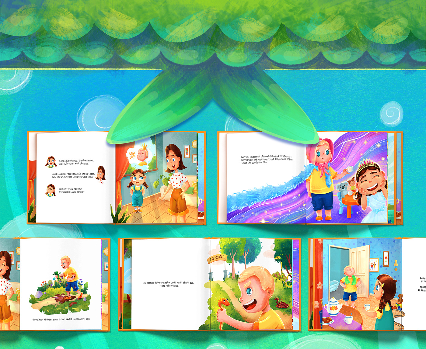 book children's book children illustration Picture book digital illustration Character design  Digital Art  kidlit kidlitart lettering