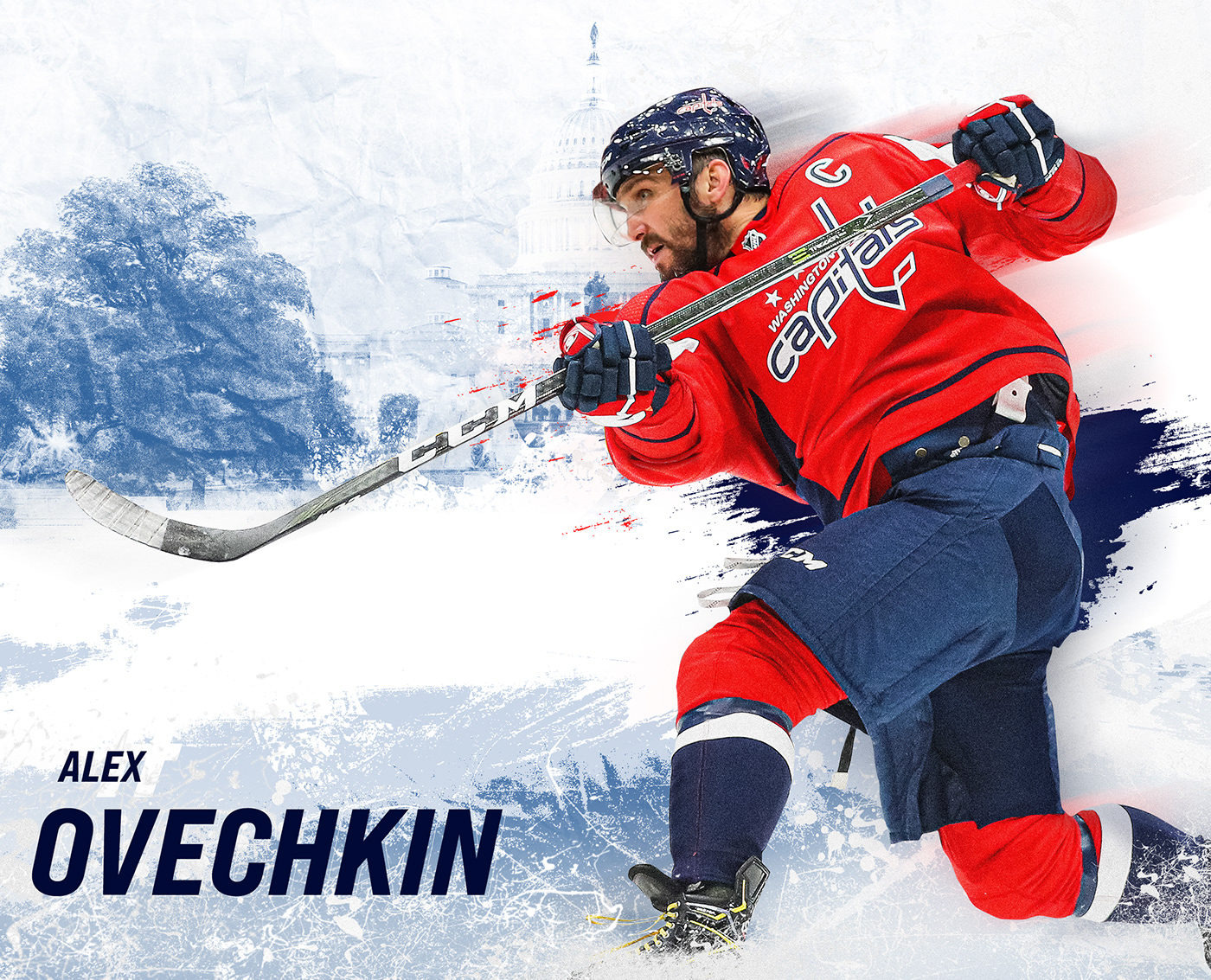 art hockey Ovechkin Photography  portrait poster retouch sports Washington washingtoncapitals